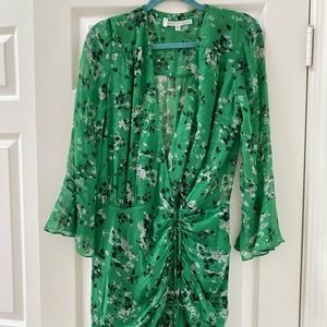 🌱Veronica Beard Green Floral Dress 40🌱